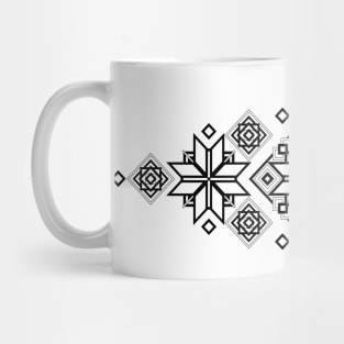 Pattern with Ornamental Composition Inspired by Ukrainian Traditional Embroidery Mug